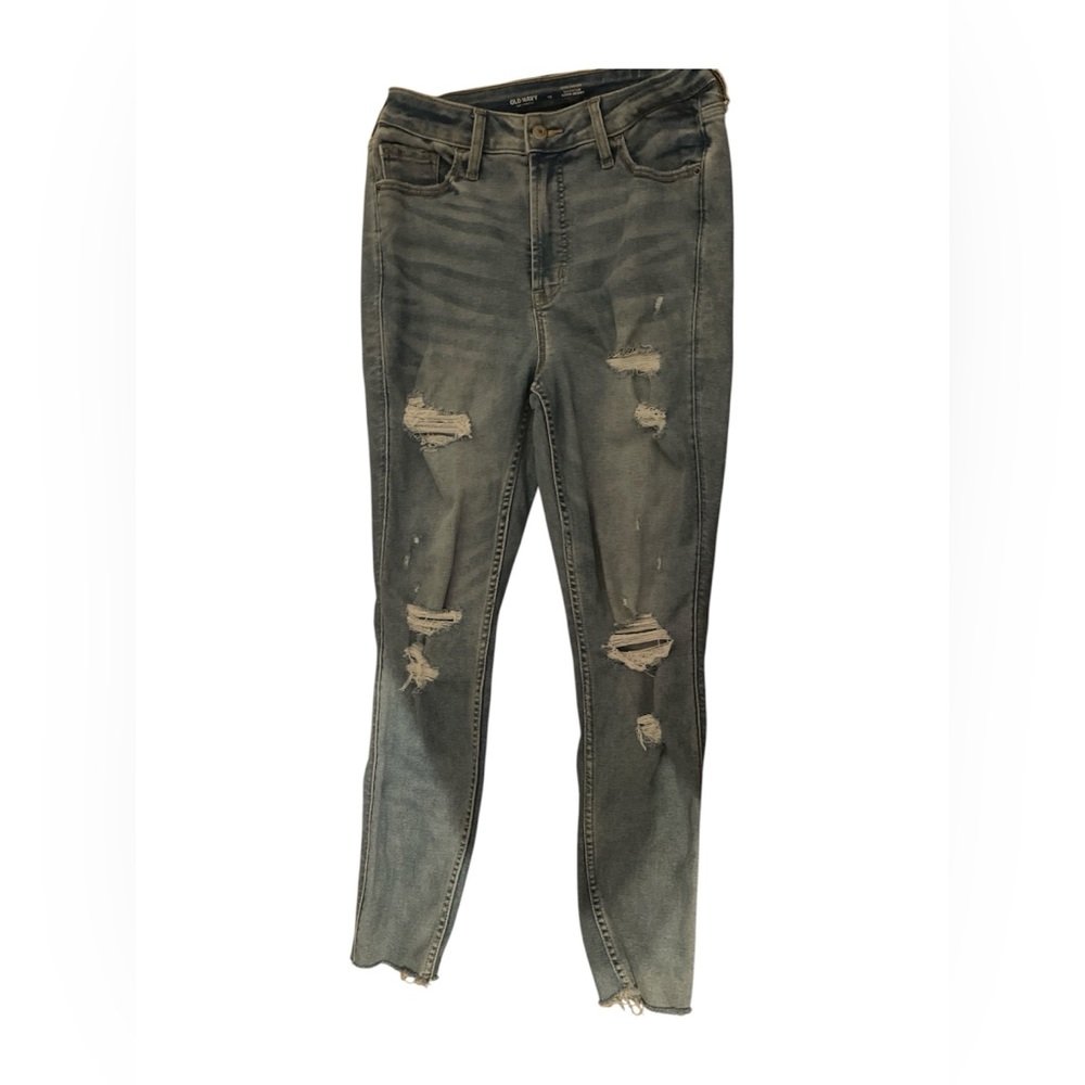 Old Navy Light Blue Distressed Skinny Jeans